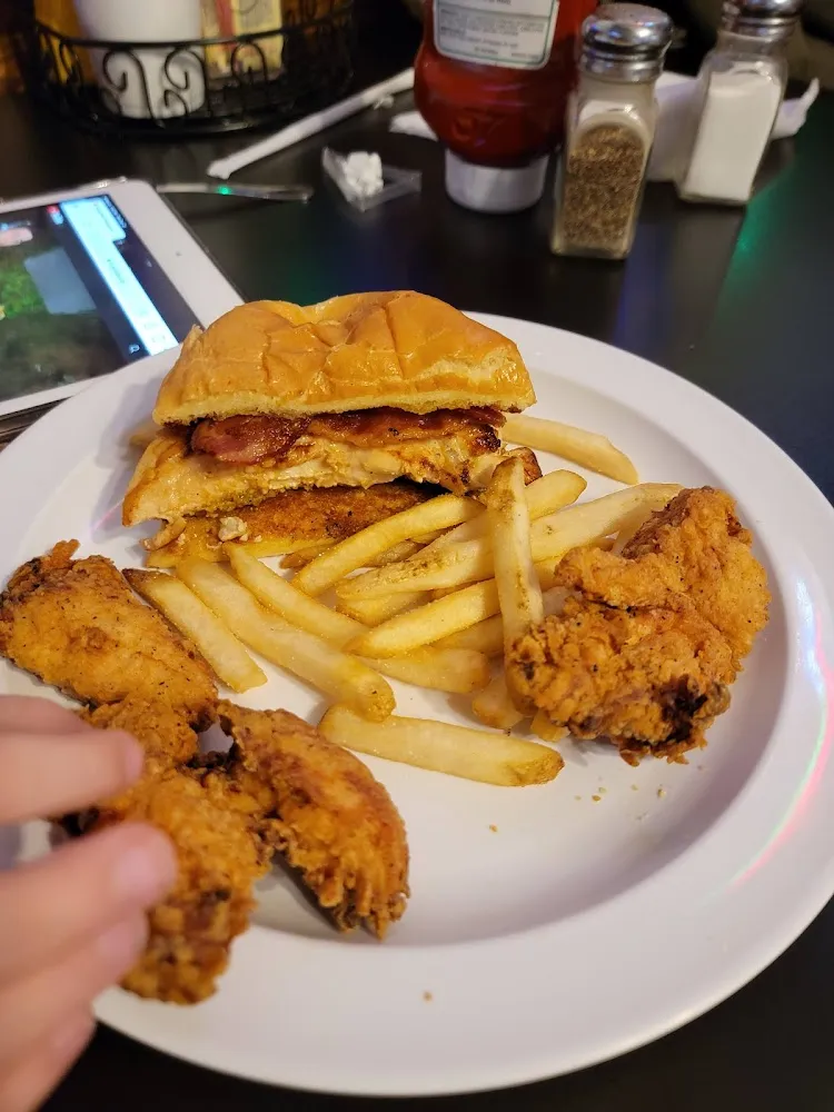 Shared Grilled Chicken Sandwich and Hand Breaded Nuggets